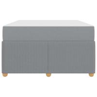 Bedframe met matras met matras Lichtgrijs 120 x 190 cm Stof - thumbnail