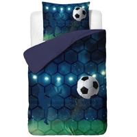 Little Monster Live football Blauw 140 x 200/220 cm - thumbnail