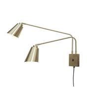 its about RoMi Wandlamp 'Bremen' 2-lamps, kleur Goud - thumbnail