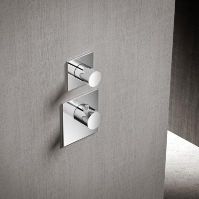 Hotbath Mate Afbouwdeel High Flow 1 Stopkraan Vierkant Chroom