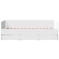 Slaapbank met lades zonder matras 90x200 cm wit - thumbnail