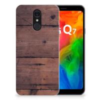 LG Q7 | Bumper Hoesje | Old Wood - thumbnail
