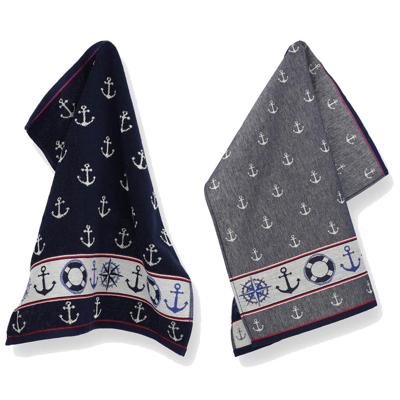 Bunzlau Castle Keuken- en theedoek set Maritime Donkerblauw