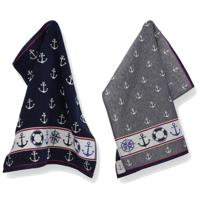 Bunzlau Castle Keuken- en theedoek set Maritime Donkerblauw - thumbnail