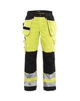 Blåkläder Dames werkbroek High-Vis met spijkerzakken 71561811 | High-Vis Geel/Zwart | Maat 36 - 7330509502655 - thumbnail