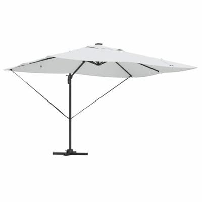 VidaXL Parasol met slot zand 352 x 251 x 265 cm polyester en aluminium