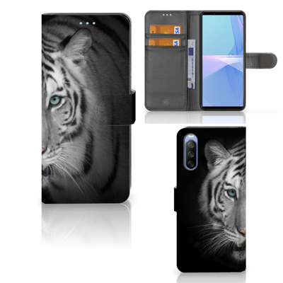 Sony Xperia 10 III | Telefoonhoesje | Met pasjeshouder | Tijger