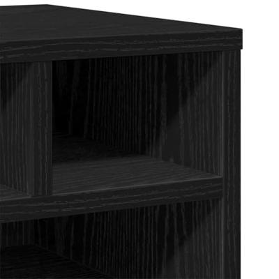 VidaXL Printerstand zwart eiken 40 x 32 x 22,5 cm bewerkt hout VidaXL Printerstand zwart eiken 40 x 32 x 22,5 cm bewerkt hout