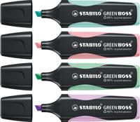 Markeerstift stabilo green boss 6070/24 geel | 10 stuks - thumbnail