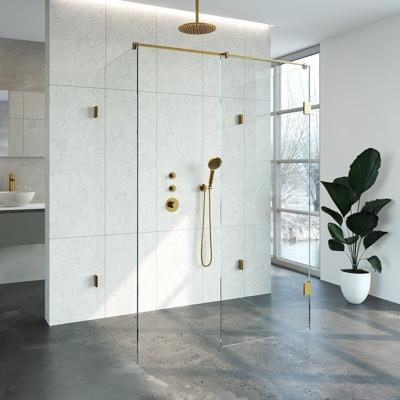 Inloopdouche Compleet XL Just Creating Profielloos 100x140 cm Goud Sanitop
