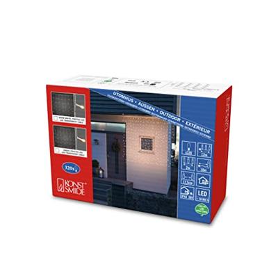 Konstsmide Lichtgordijn ijsregen Buiten Energielabel: F (A - G) 320 LED Barnsteen