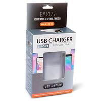 Eaxus Dual Port USB-oplader 33 W 1x USB-A, 1x USB-C Wit Binnen - thumbnail