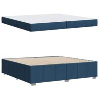 Bedframe met matras Blauw 200 x 200 cm Stof - thumbnail