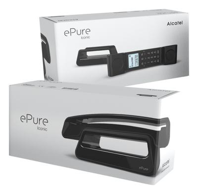 ALCATEL ePure Iconic - DECT draadloze vaste telefoon - vintage design - groot grafisch display met hoge leesbaarheid - handsfree-functie - oproepblokkering - wit