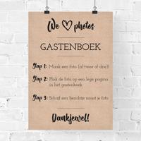 Poster gastenboek kraft - thumbnail