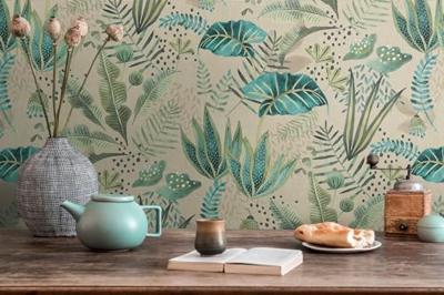 Livingwalls Famous Garden - Beige - Planten - 393484