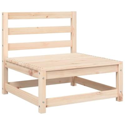 Tuinbank zonder armleuningen met kussens massief grenenhout