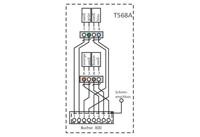 BTR E-DAT module IP44 AP walk. Grijs Cat.6 zonder bezaaid max. 2 Modules voor 2x E-DAT Module Grijs - thumbnail