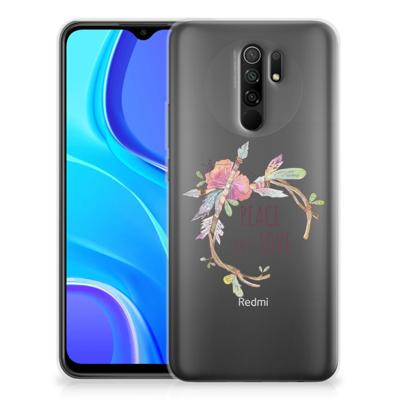 Xiaomi Redmi 9 Telefoonhoesje met Naam Boho Text Xiaomi Redmi 9 Telefoonhoesje met Naam Boho Text