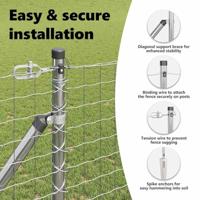 VidaXL Afrasteringspaal 7 pcs zilver staal - thumbnail