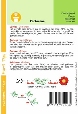 Zaden Cactus All-Round Mengsel Hortitops - Hortitops