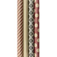 Inpakpapier Kerst metallic 150x70cm assorti - thumbnail