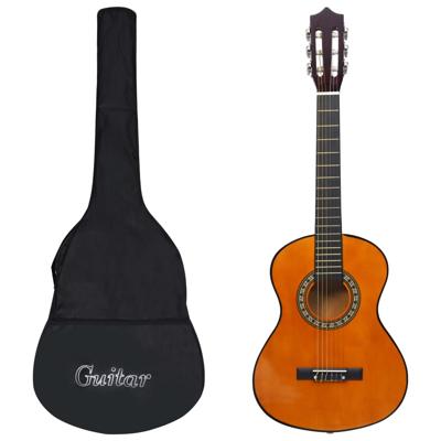 VidaXL Gitaar klassiek beginner kinderen met tas 1/2 34"