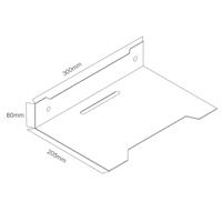 Maclean decoderwandplank, enkel, max. 5kg, staal, MC-122 - thumbnail