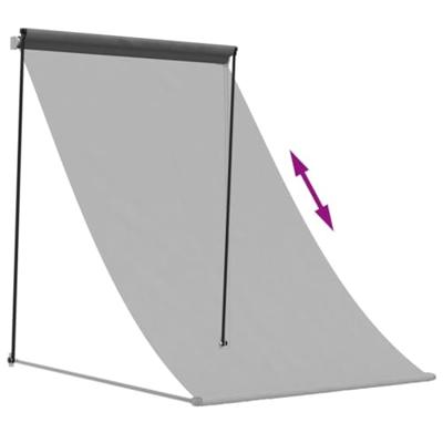 VidaXL Luifel uittrekbaar 150x150 cm stof en staal antracietkleurig - thumbnail