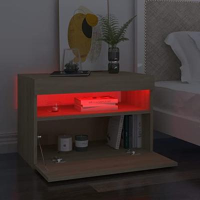 Nachtkastjes 2 st LED-verlichting 60x35x40 cm sonoma eikenkleur