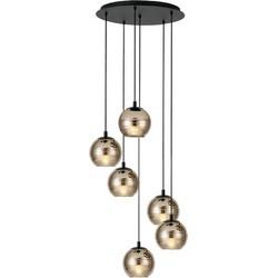 Stars of Light Hanging lamp 6 lightsLemorieta black - 39687