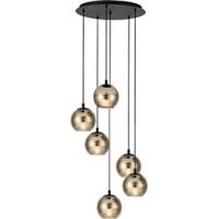 Stars of Light Hanging lamp 6 lightsLemorieta black - 39687 - thumbnail