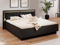 Tweepersoonsbed ARNOLI 180x200 cm zwart - thumbnail