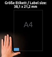Avery gekleurde etiketten ft 38,1 x 21,2 mm (b x h), afneembaar, blauw, 1300 stuks, 65 per blad - thumbnail