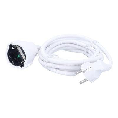 as - Schwabe 50311 PVC Schuko Verlengkabel met EU-Stopcontact en Stekker, IP20, 230 V/16 A, 3 m Kabellengte, Wit