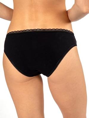 3-pack dames onderbroeken katoen - Basic Naomi slips - Zwart