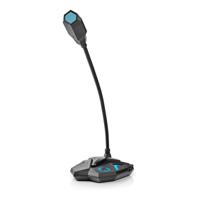 Nedis GMICGU100BK Desktop Gaming-microfoon Flexibele Nek Usb Mute-knop 3,5 Mm Stereo-audioconnector - thumbnail
