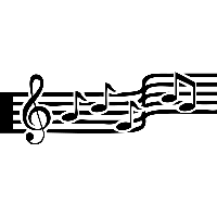 Muzieknoten - Muursticker - thumbnail