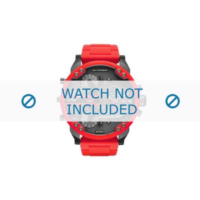 Horlogeband Diesel DZ7370 Staal/Silicoon Rood 28mm Horlogeband Diesel DZ7370 Staal/Silicoon Rood 28mm