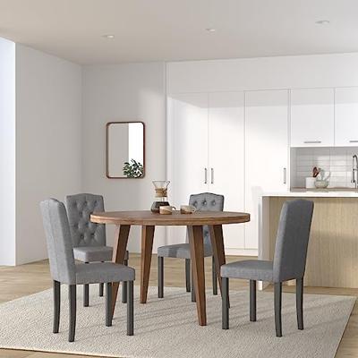 Eetkamerstoelen 2 st stof grijs