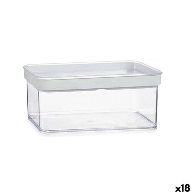Blik Transparant Siliconen polyestyreen ABS 1,1 L 10,5 x 9 x 21 cm (18 Stuks)