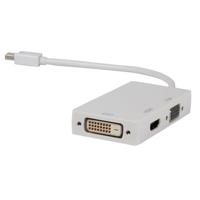 Mini displayport multi adapter DVI VGA HDMI 0.2m wit - thumbnail