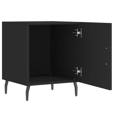 Nachtkastjes 2 st 40x40x50 cm bewerkt hout zwart