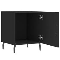 Nachtkastjes 2 st 40x40x50 cm bewerkt hout zwart - thumbnail