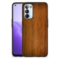 OPPO Reno5 5G | Find X3 Lite Houten Print Telefoonhoesje Donker Hout - thumbnail