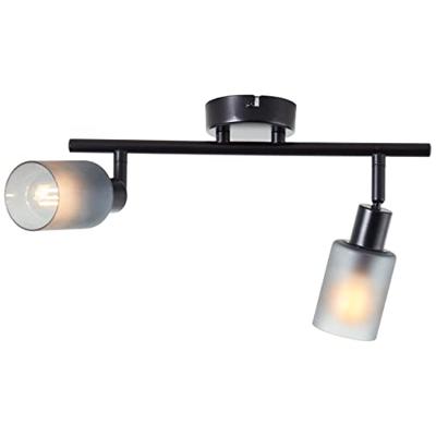 Brilliant Zwarte plafondlampLoralie 2-lichts - 99848/93