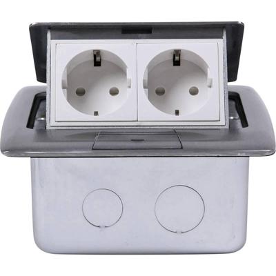 Heitronic 40462 2-voudig Vloerinbouw-contactdoos IP20 Zilver Heitronic 40462 2-voudig Vloerinbouw-contactdoos IP20 Zilver