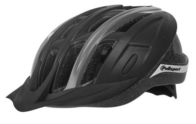 Pol Isport ride in fietshelm l 58-62cm zwart/grijs