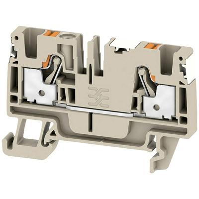 Weidmüller 2674780000 Doorgangsserieklem Push-In-klem, Steekaansluiting Donkerbeige 100 stuk(s)