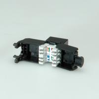 ROLINE Cat.6 (Klasse E) Keystone, niet afgeschermd, gereedschapsvrij, zwart - thumbnail